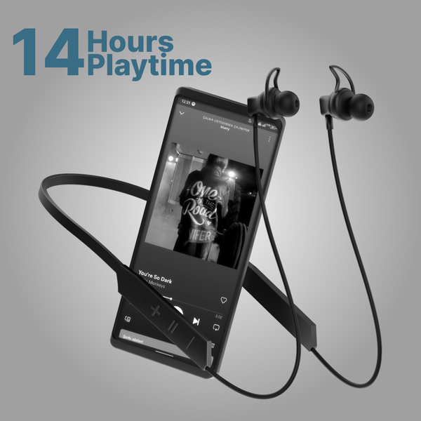 Leaf Rush Neckband Bluetooth Wireless Earphones with Mic and Deep Bass