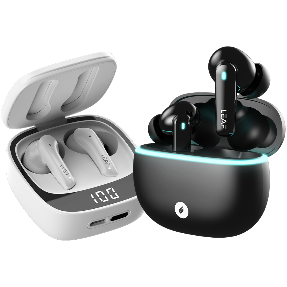 Combo: LEAF BUDS X614 ANC (PURE WHITE)  + LEAF BUDS X121 (CARBON BLACK) - Leaf Studios