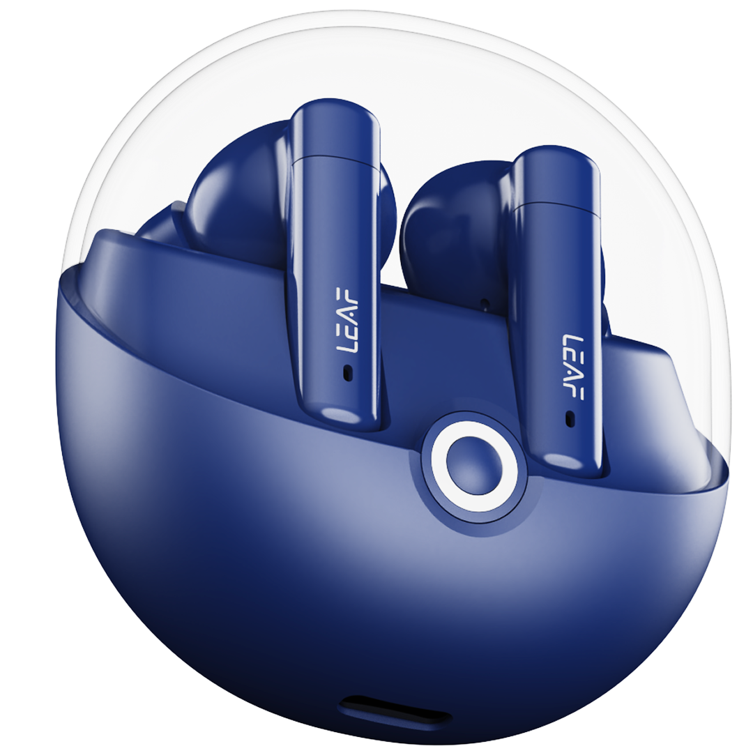 Leaf Buds X514 Wireless Earbuds with ANC & Dual Pairing (Midnight Blue)