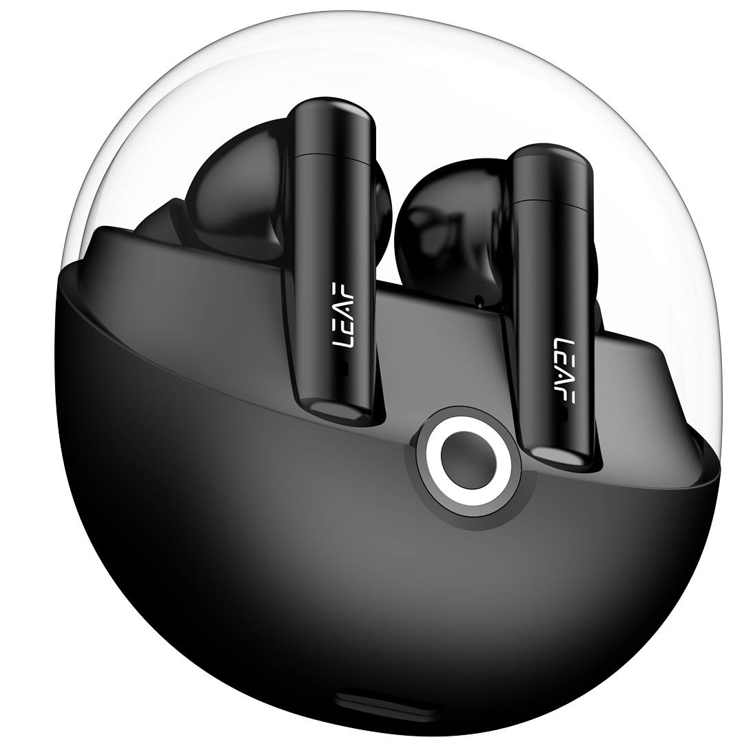 Leaf Buds X514 Wireless Earbuds with ANC & Dual Pairing (Carbon Black)