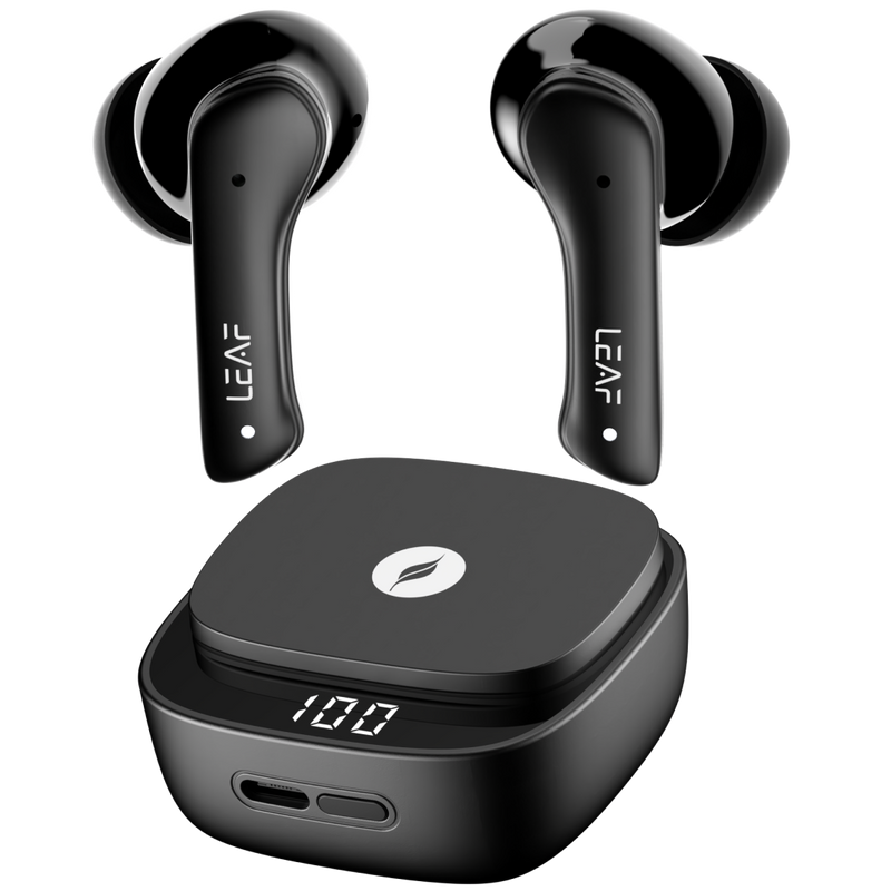 LEAF BUDS X614 ANC TRUE WIRELESS EARBUDS (CARBON BLACK)