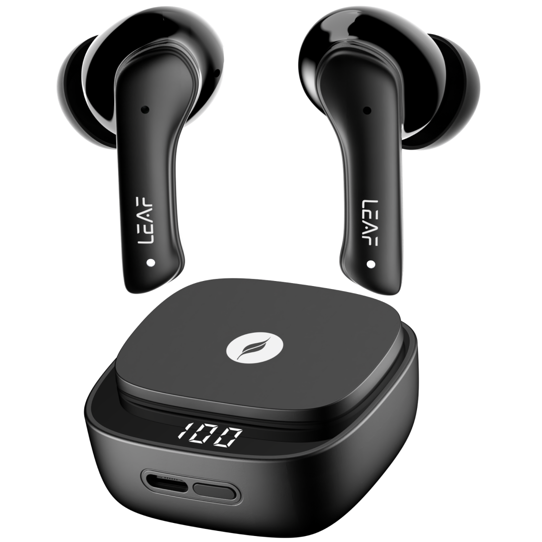 Leaf Buds X614 Wireless Earbuds with ANC (Carbon Black)