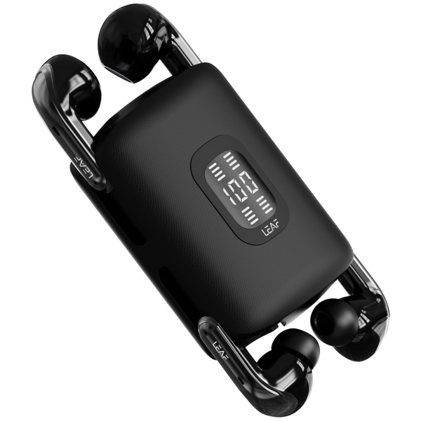 LEAF BUDS X714 ANC EARBUDS WITH 4 BUDS IN 1 CASE (BLACK) - Leaf Studios