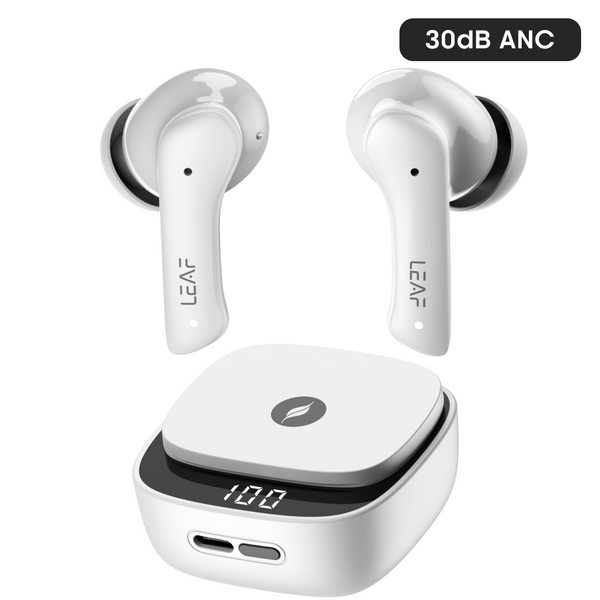 LEAF BUDS X614 ANC TRUE WIRELESS EARBUDS (PURE WHITE) - Leaf Studios