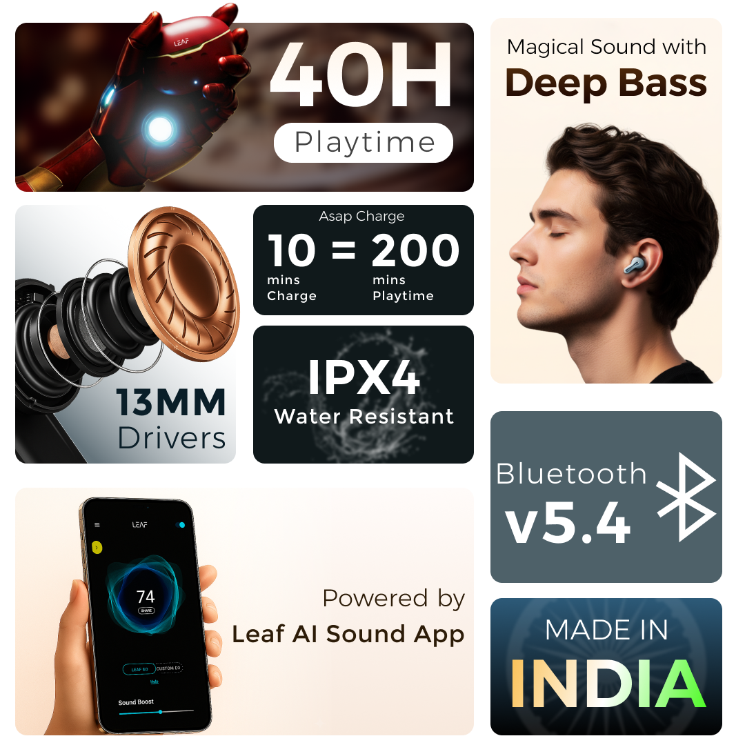 Leaf Buds X101 Wireless Earbuds (Flaming Summer)