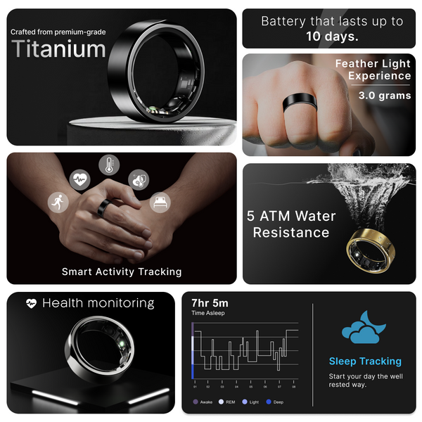 LEAF HALO SMART RING (LUXE GOLD) + SIZING KIT