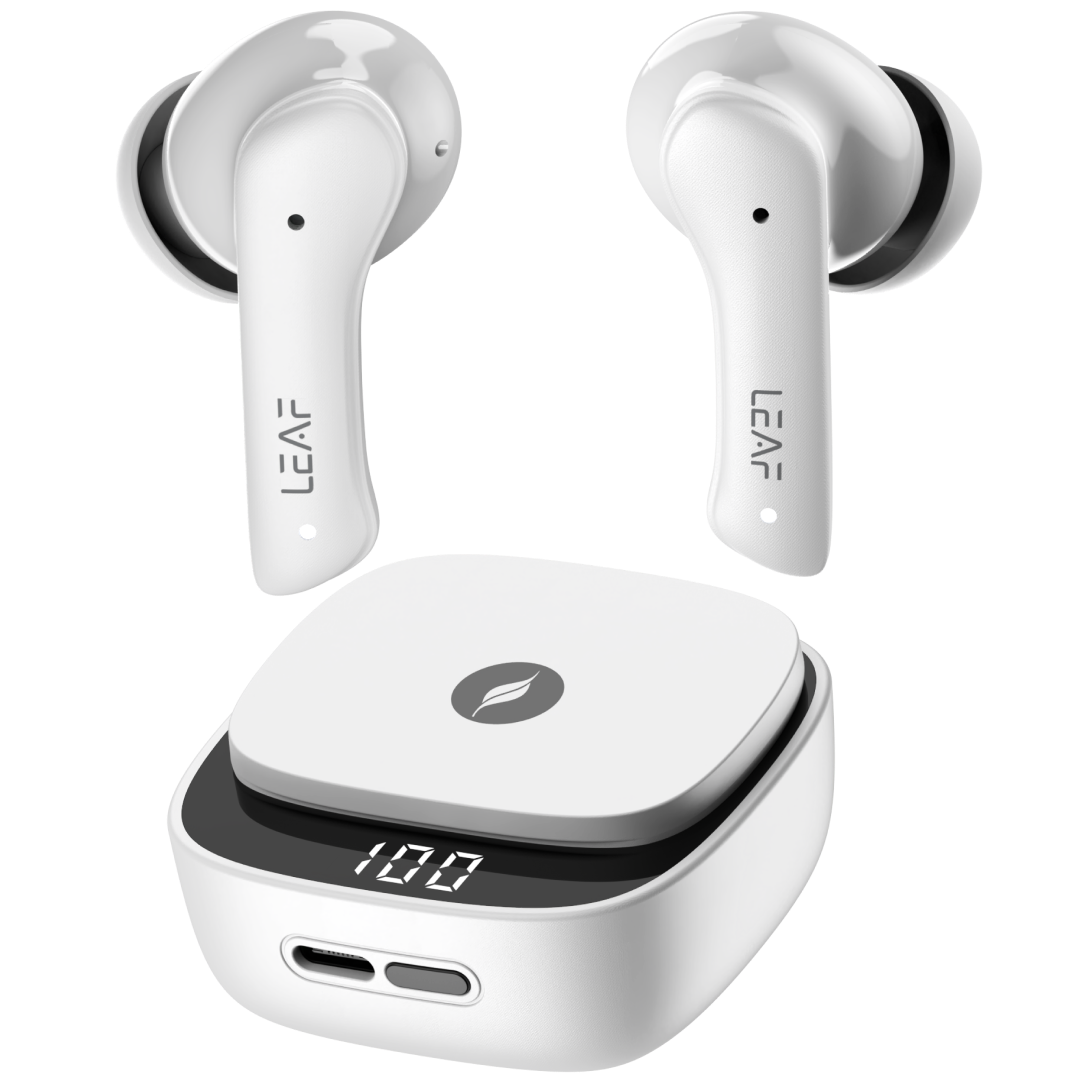 Leaf Buds X614 Wireless Earbuds with ANC (Pure White)