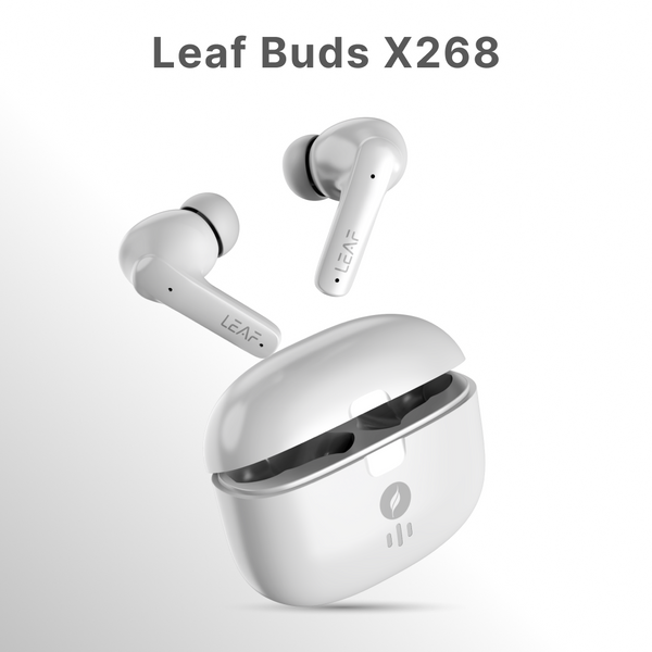 LEAF BUDS X268 PURE WHITE TRUE WIRELESS EARBUDS - Leaf Studios