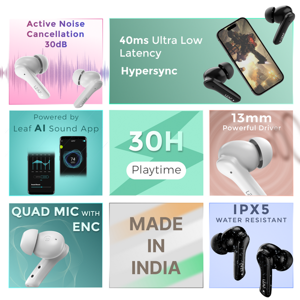 Buy Leaf Wireless Headphones Bluetooth Earbuds and Wireless Earphones