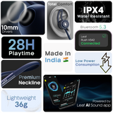 LEAF RUSH X342  WIRELESS EARPHONES (MIDNIGHT BLUE) - Leaf Studios