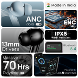 LEAF BUDS X514 ANC TRUE WIRELESS EARBUDS (ASH GREY) - Leaf Studios