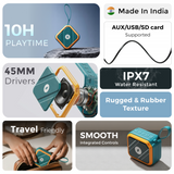 LEAF BOOM WIRELESS SPEAKER-TEAL BLUE