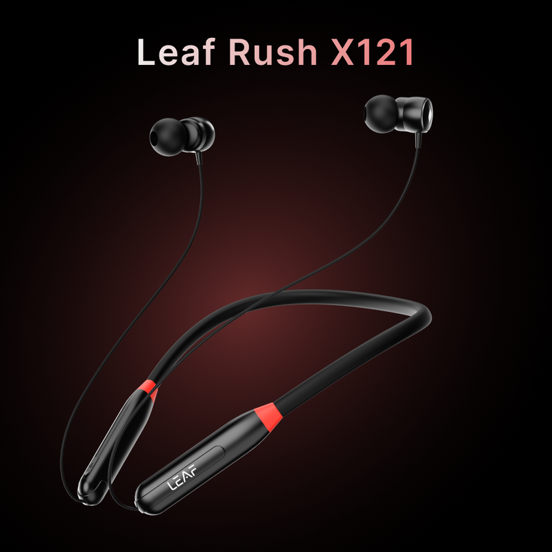 LEAF RUSH X121 DYNAMIC RED WIRELESS EARPHONES - Leaf Studios