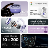 LEAF BUDS AIR WIRELESS OPEN EAR EARBUDS (LAVENDER)