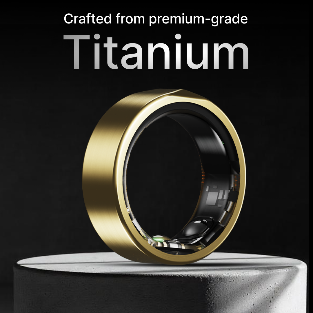 Leaf Halo Smart Ring (Luxe Gold) + Sizing Kit
