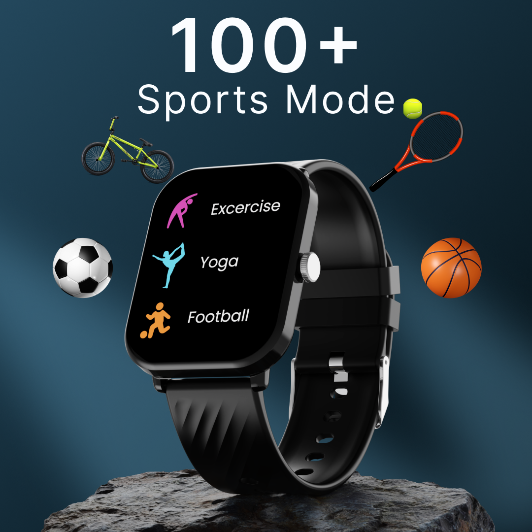 LEAF WATCH X121 WIRELESS BT CALLING SMART WATCH (CARBON BLACK)