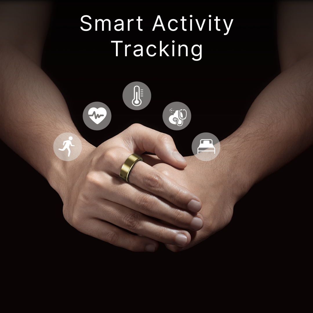 Leaf Halo Smart Ring (Luxe Gold) + Sizing Kit