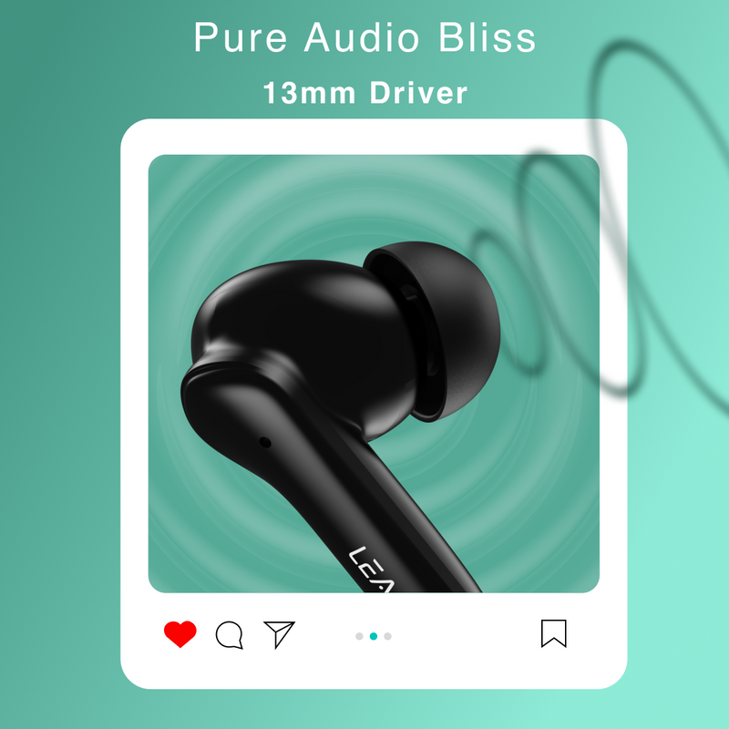 Combo: LEAF BUDS X614 ANC  + LEAF BUDS X121 (CARBON BLACK) - Leaf Studios