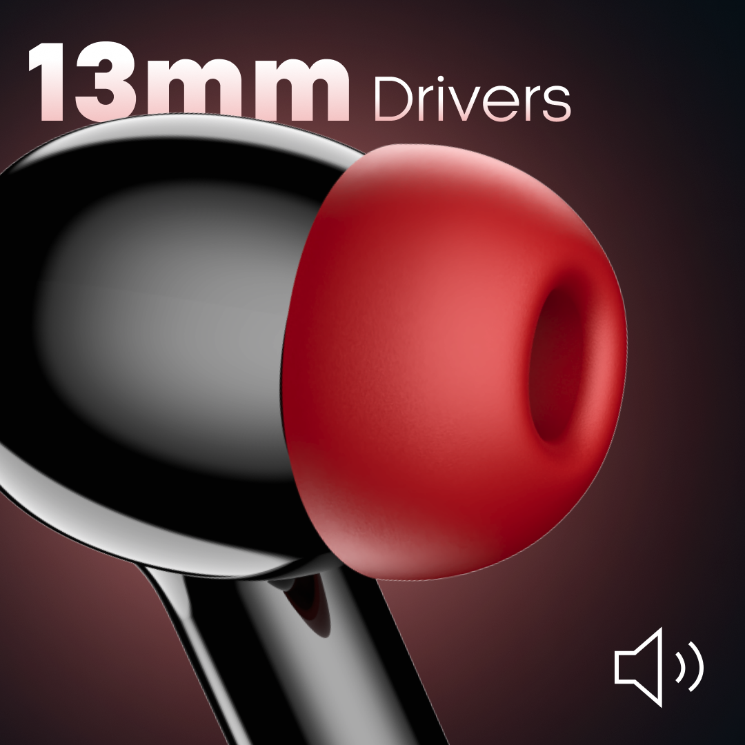 Leaf Buds X214 Wireless Earbuds (Black Blood)