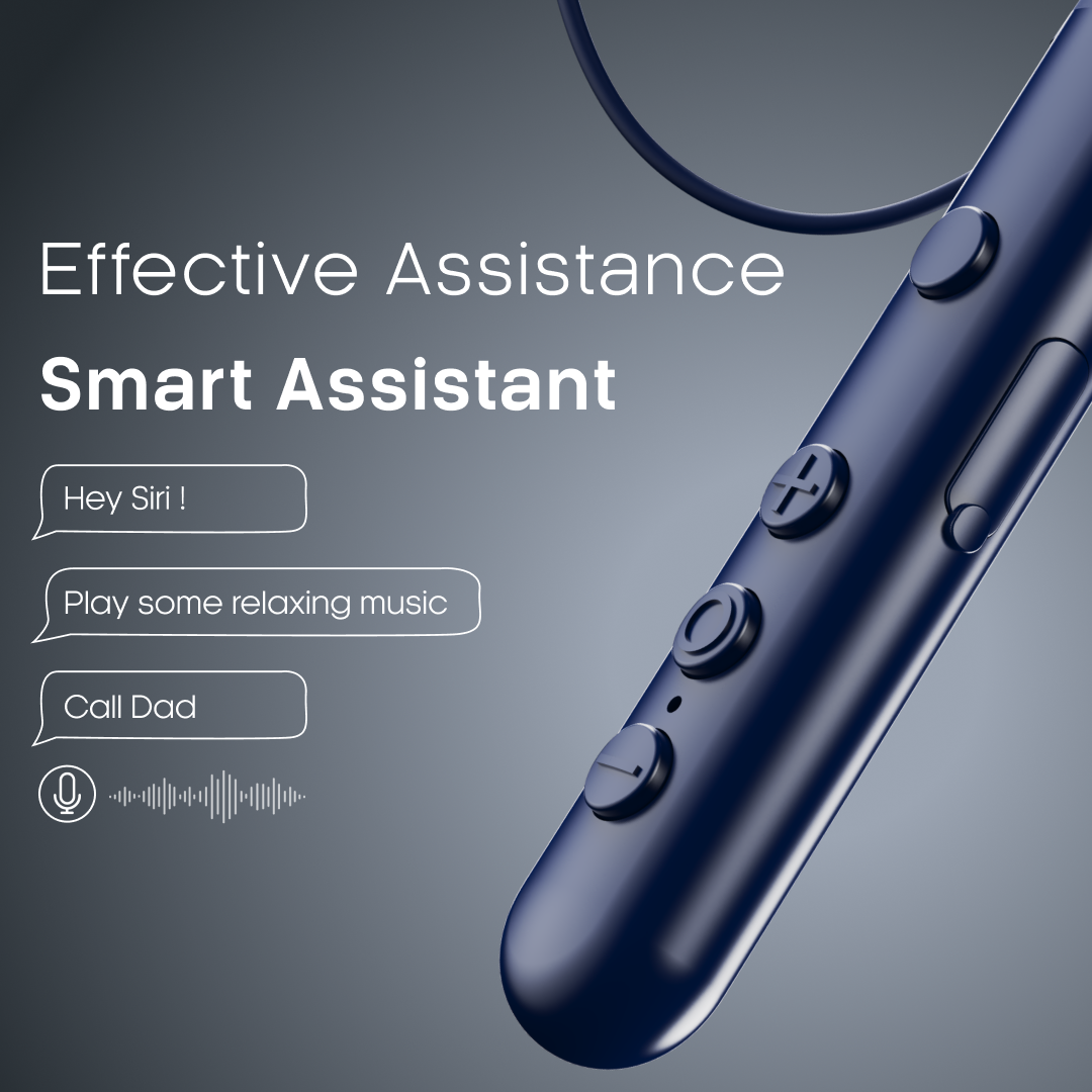 Leaf Rush X342 Wireless Neckband Earphones (Midnight Blue)