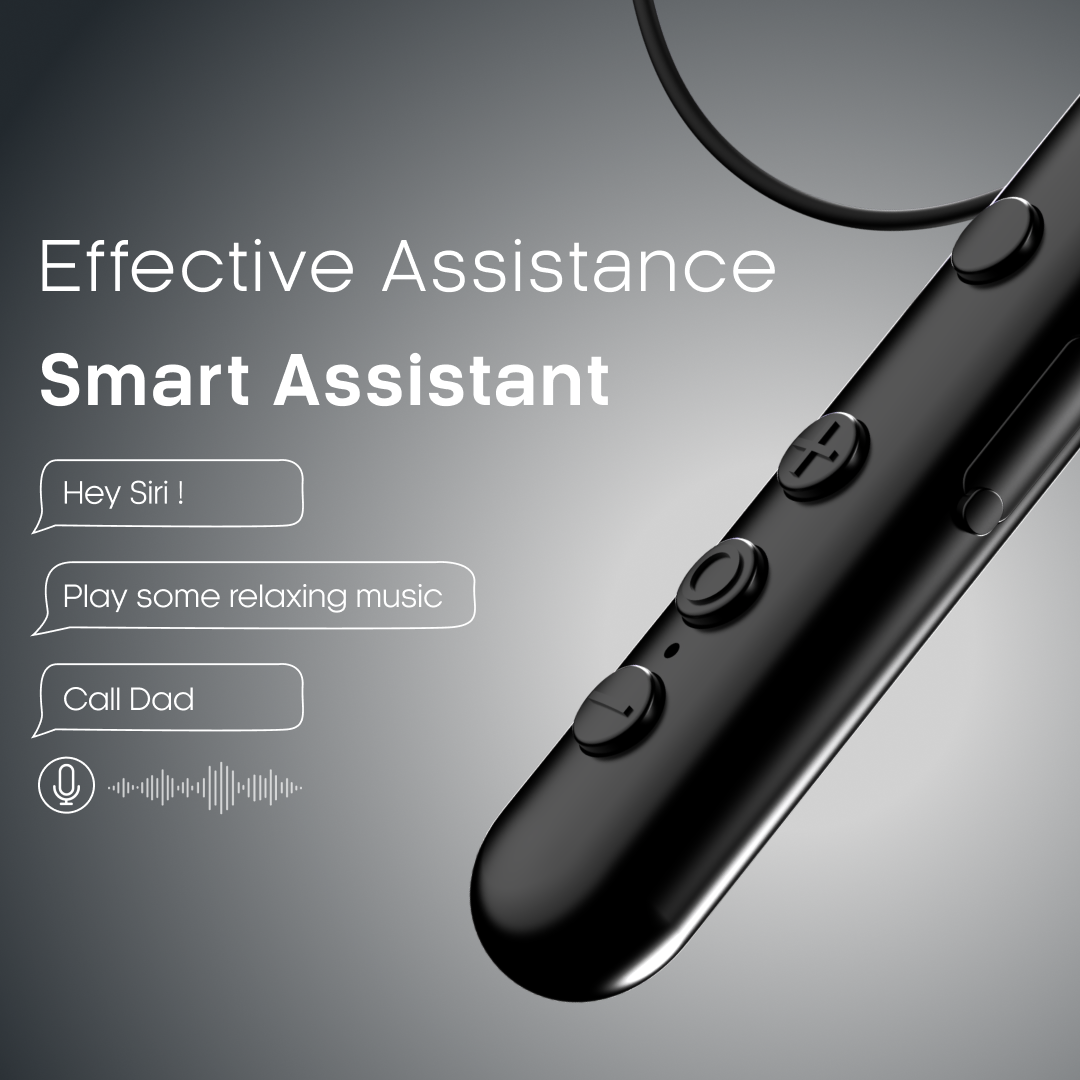 Leaf Rush X342 Wireless Neckband Earphones (Carbon Black)
