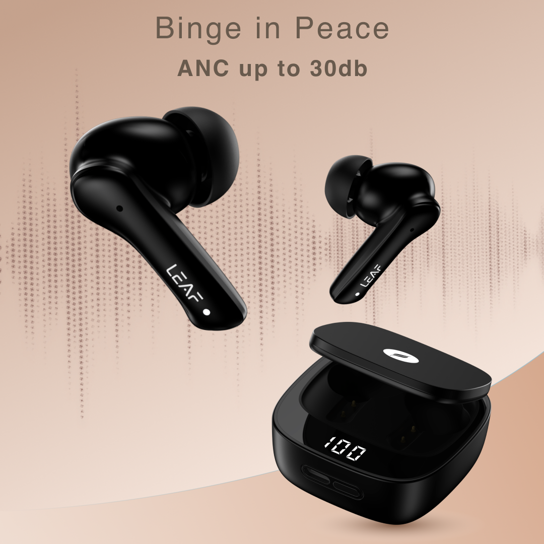 Combo: LEAF BUDS X614 ANC  + LEAF BUDS X121 (CARBON BLACK)