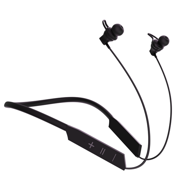 LEAF RUSH X214 BT WIRELESS NECKBAND EARPHONES-CARBON BLACK - Leaf Studios