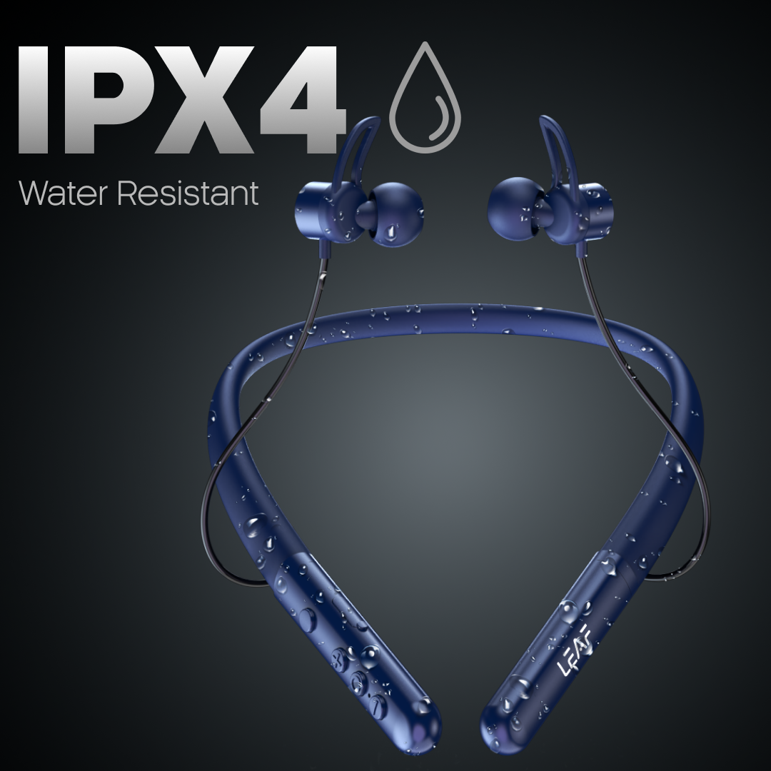 Leaf Rush X342 Wireless Neckband Earphones (Midnight Blue)