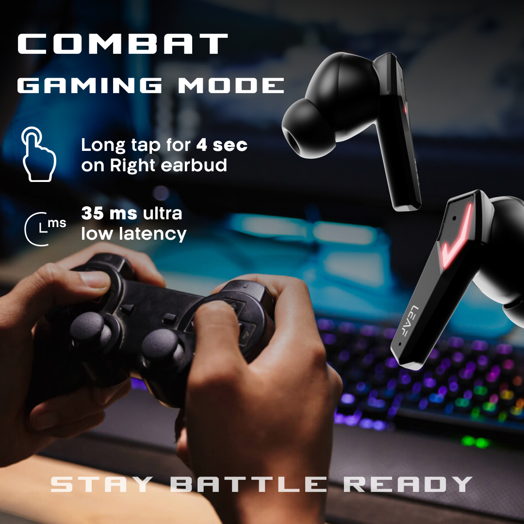 Leaf Buds X468 Wireless Earbuds (Black Spaceship)