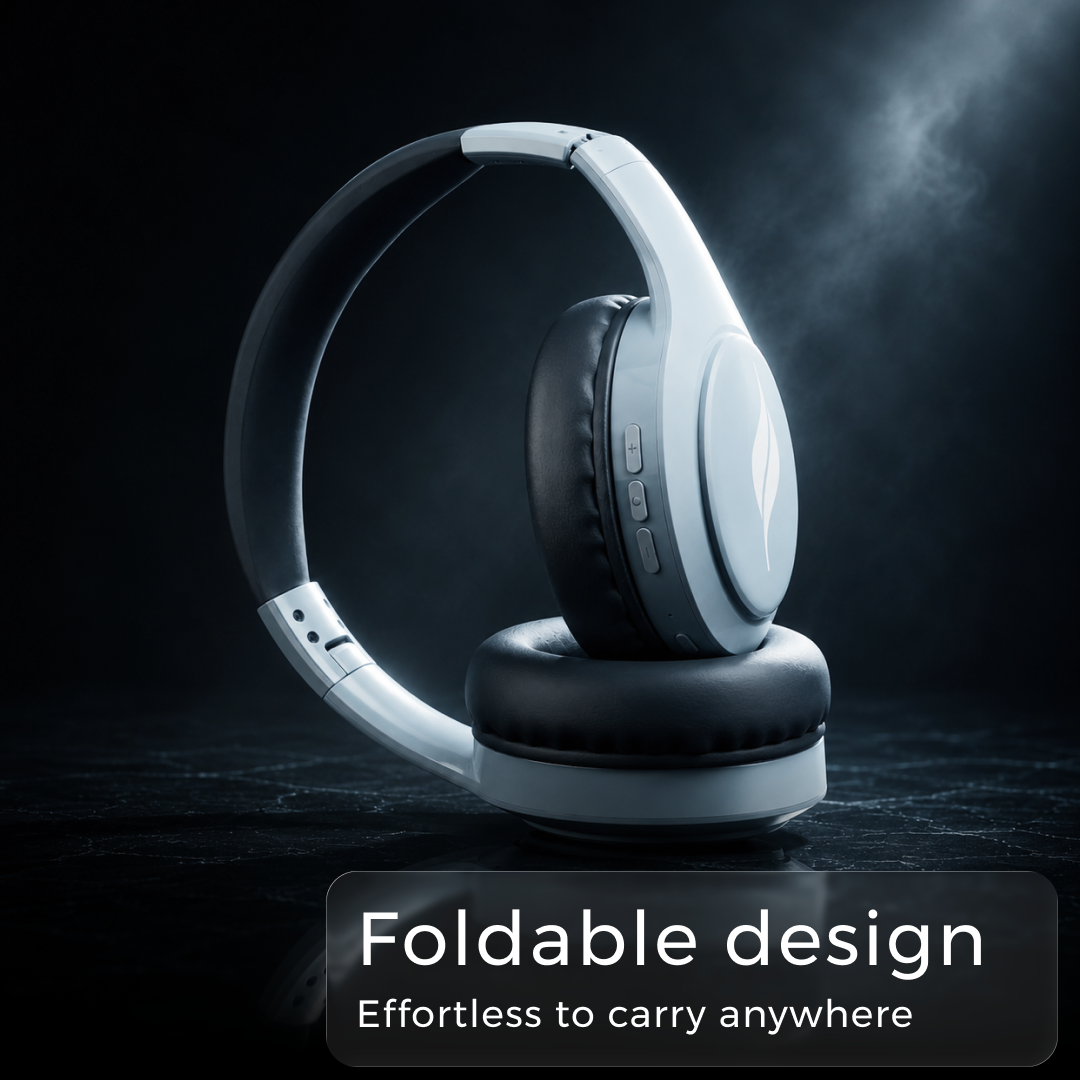 Leaf Bass Pro Wireless Headphones (Aqua Grey)