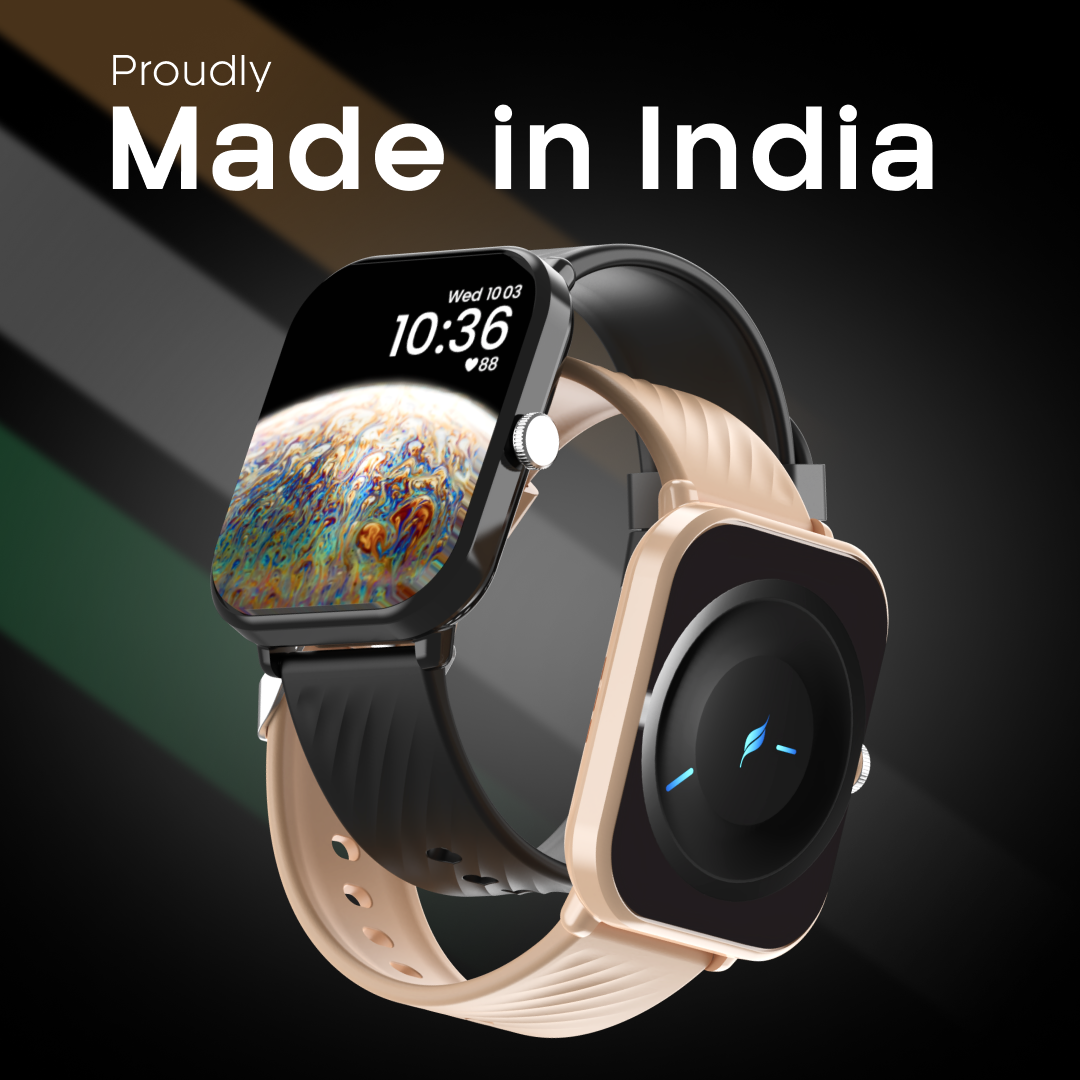 LEAF WATCH X121 WIRELESS BT CALLING SMART WATCH (CARBON BLACK)