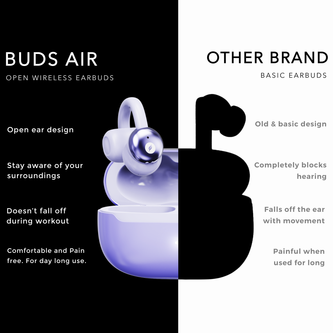 LEAF BUDS AIR WIRELESS OPEN EAR EARBUDS (LAVENDER)