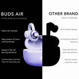 LEAF BUDS AIR WIRELESS OPEN EAR EARBUDS (LAVENDER)