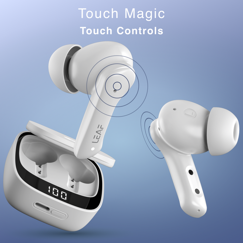 Combo: LEAF BUDS X614 ANC (PURE WHITE)  + LEAF BUDS X121 (CARBON BLACK) - Leaf Studios