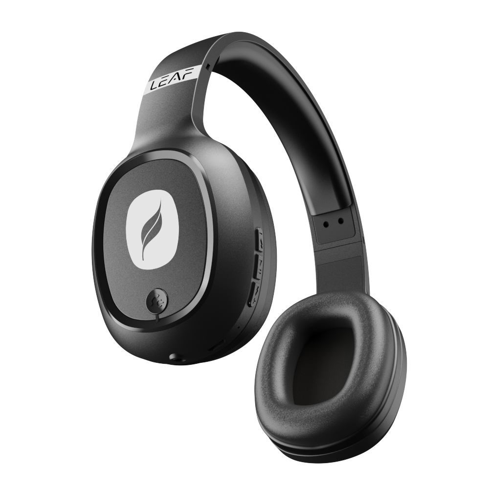 Leaf Bass Wireless Headphones (Carbon Black)