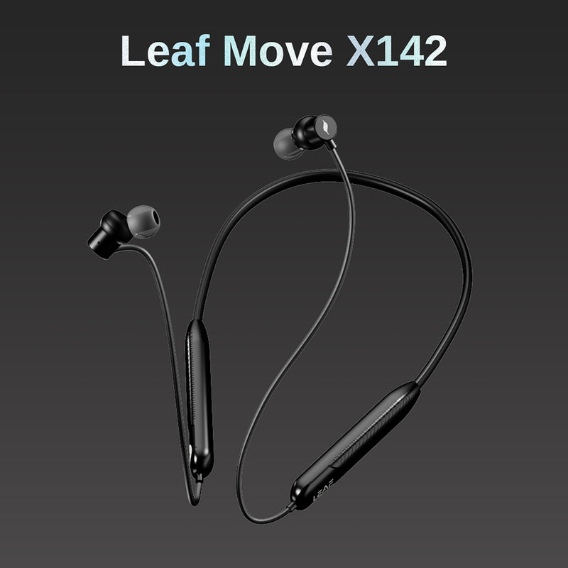 LEAF MOVE X142 CARBON BLACK WIRELESS EARPHONES - Leaf Studios