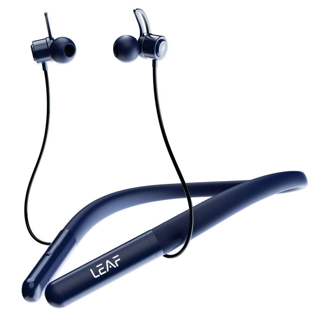 Leaf Rush X342 Wireless Neckband Earphones (Midnight Blue)