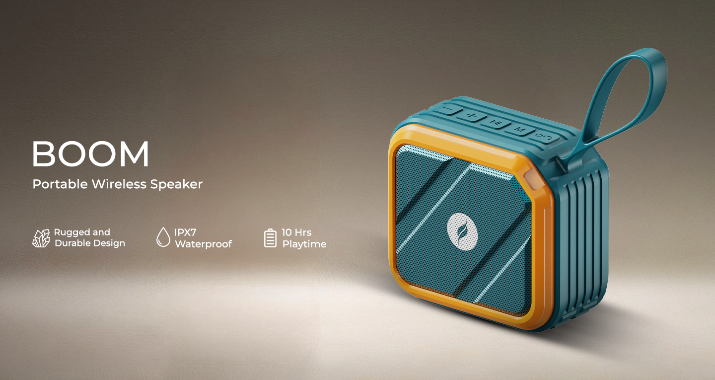 LEAF BOOM WIRELESS SPEAKER-TEAL BLUE