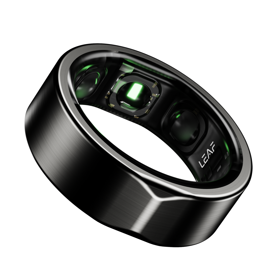 Leaf Halo Smart Ring (Carbon Black) + Sizing Kit