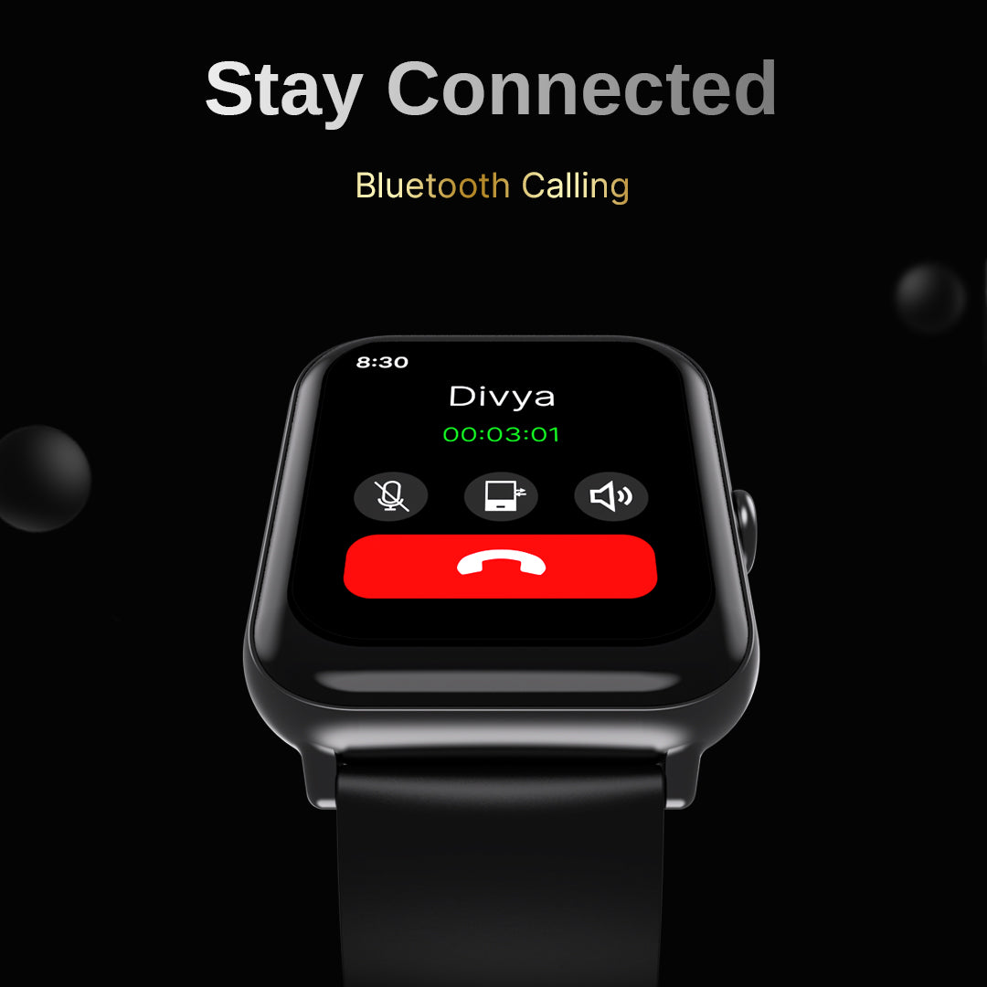 LEAF WATCH WIRELESS BT CALLING SMART WATCH-CARBON BLACK