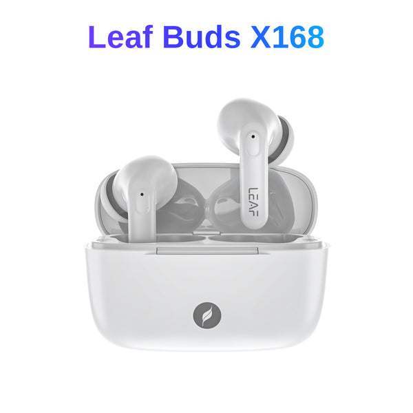 LEAF BUDS X168 PURE WHITE TRUE WIRELESS EARBUDS - Leaf Studios