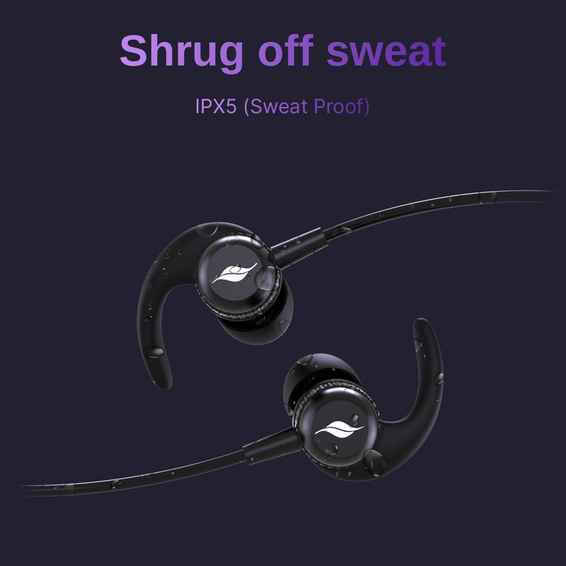 LEAF RUSH X214 CARBON BLACK WIRELESS EARPHONES - Leaf Studios