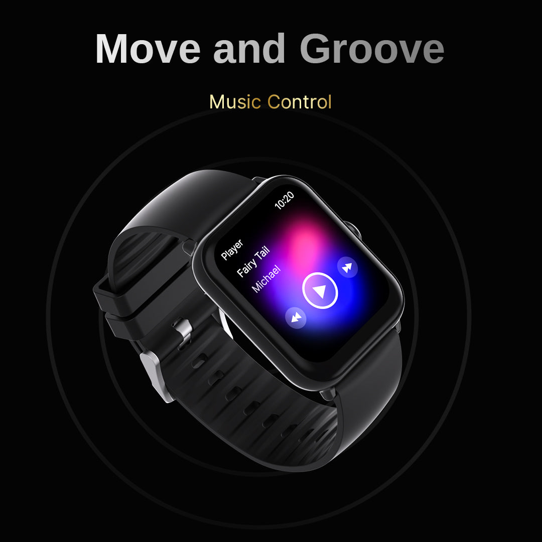 LEAF WATCH WIRELESS BT CALLING SMART WATCH-CARBON BLACK
